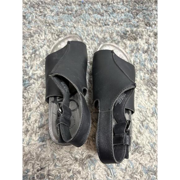 Otbt Shoes Womens 8 Jaunt Wedge Sandals Hooded Platform Peep Toe Leather - Picture 7 of 13